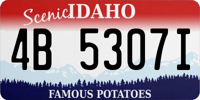 ID license plate 4B5307I