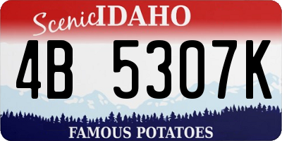 ID license plate 4B5307K