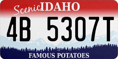 ID license plate 4B5307T