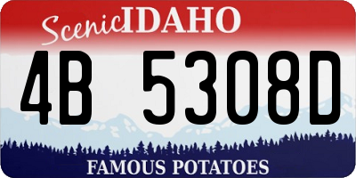 ID license plate 4B5308D