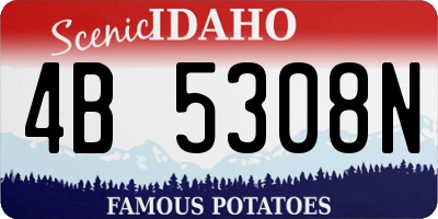 ID license plate 4B5308N