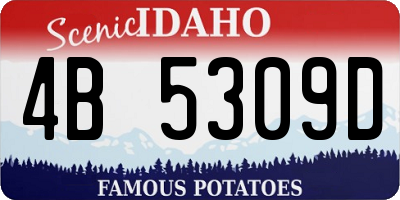 ID license plate 4B5309D