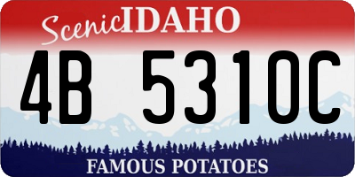 ID license plate 4B5310C