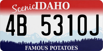 ID license plate 4B5310J
