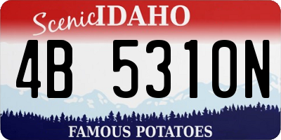 ID license plate 4B5310N