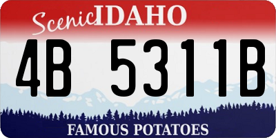 ID license plate 4B5311B