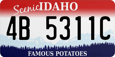 ID license plate 4B5311C