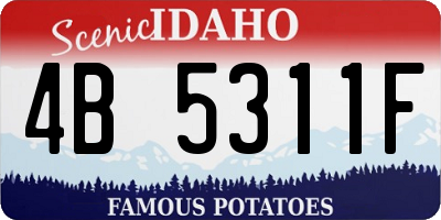ID license plate 4B5311F