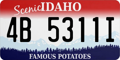ID license plate 4B5311I