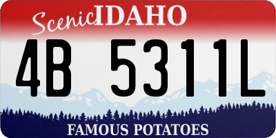 ID license plate 4B5311L