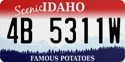 ID license plate 4B5311W