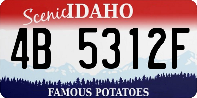 ID license plate 4B5312F