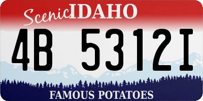 ID license plate 4B5312I