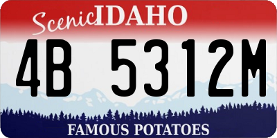 ID license plate 4B5312M