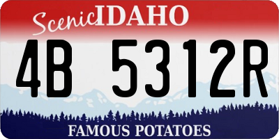 ID license plate 4B5312R