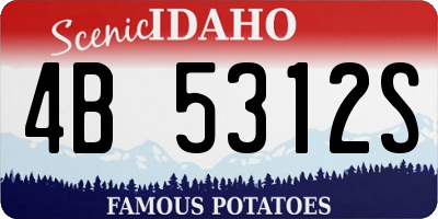 ID license plate 4B5312S