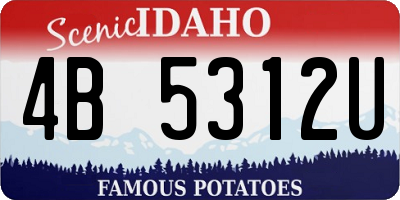 ID license plate 4B5312U