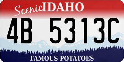 ID license plate 4B5313C