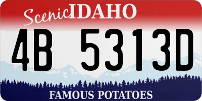 ID license plate 4B5313D