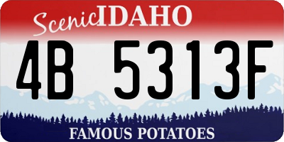 ID license plate 4B5313F