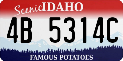 ID license plate 4B5314C