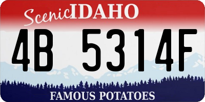 ID license plate 4B5314F