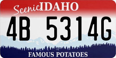 ID license plate 4B5314G