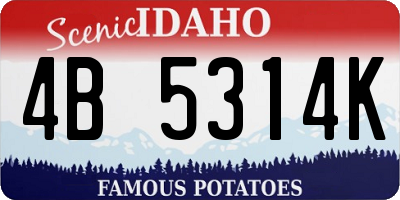 ID license plate 4B5314K