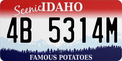 ID license plate 4B5314M