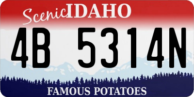 ID license plate 4B5314N