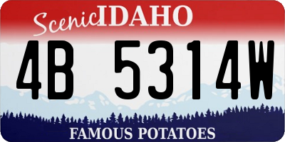ID license plate 4B5314W