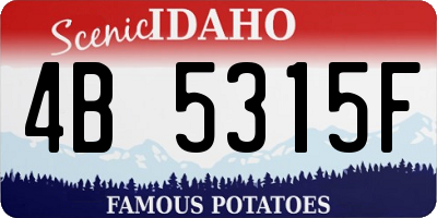 ID license plate 4B5315F