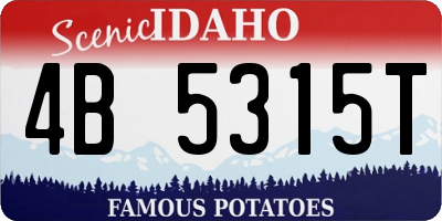 ID license plate 4B5315T