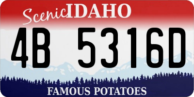 ID license plate 4B5316D