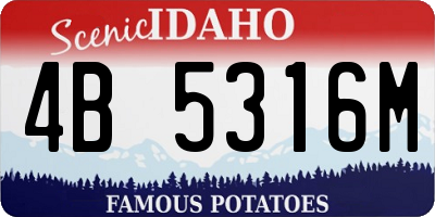 ID license plate 4B5316M