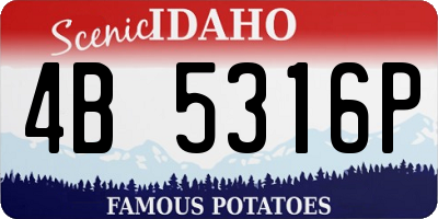 ID license plate 4B5316P