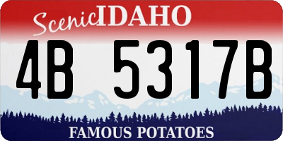 ID license plate 4B5317B