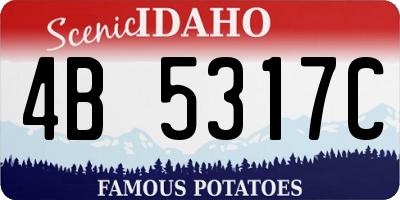ID license plate 4B5317C