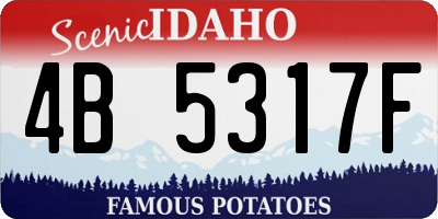 ID license plate 4B5317F