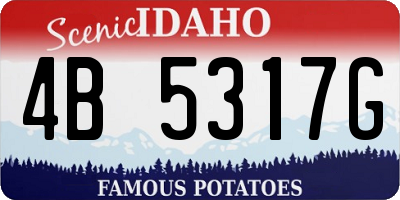 ID license plate 4B5317G