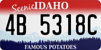 ID license plate 4B5318C