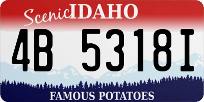 ID license plate 4B5318I