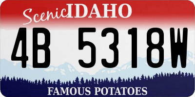 ID license plate 4B5318W