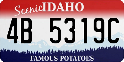 ID license plate 4B5319C