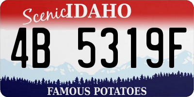 ID license plate 4B5319F