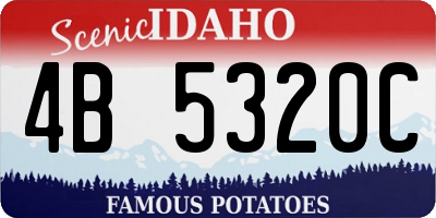 ID license plate 4B5320C
