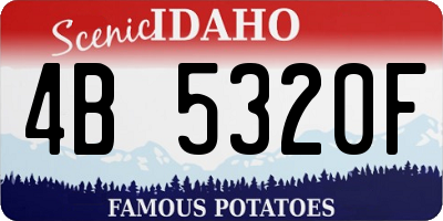ID license plate 4B5320F