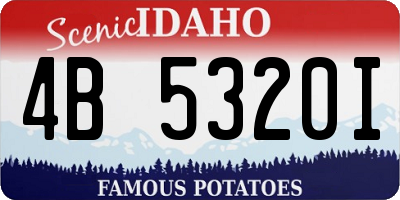 ID license plate 4B5320I