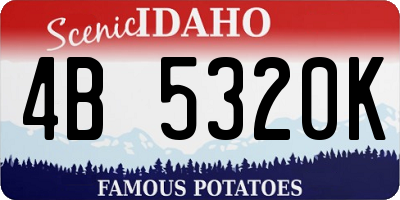 ID license plate 4B5320K