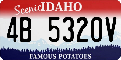 ID license plate 4B5320V